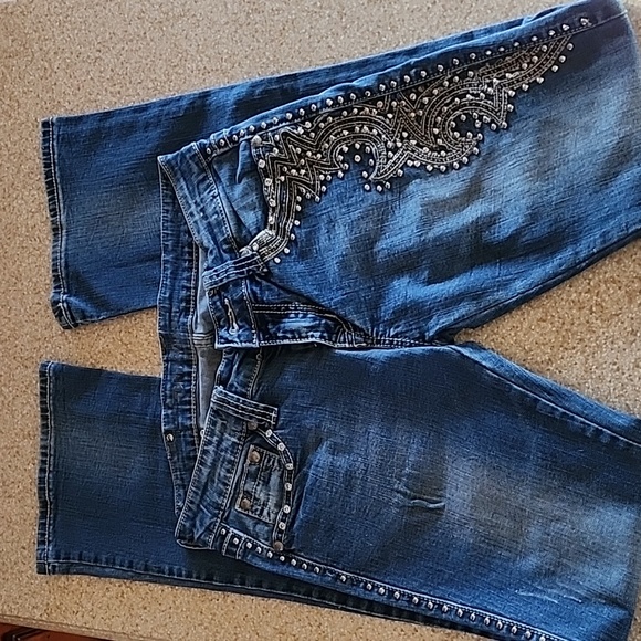 Trinity Ranch Denim - Trinity Ranch Studded Boot Cut Jeans Size 28